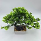 Artificial Bonsai Pine Tree Fake Desk Plants Commercial Reception Charm Adornment Home Decor Office Bookshelf Decor (Warm Colors) - Image 2