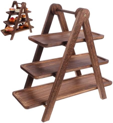 CALLARON 3 Tier Wooden Tray Stand, Tiered Serving Tray Organizer by StylishBagToCreateYourStyle