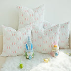 JOJUSIS Decorative Pillow Covers Pack of 4 Throw Pillowcases Faux Fur Couch Cushion Easter Rabbit 24" x 24" - Image 3