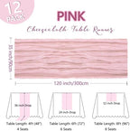 12 Pack 35 x 120 Inch Pink Table Runner Cheesecloth 10Ft - Image 2