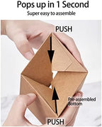 Happyhiram 100 Pack Brown Kraft Single Cupcake Boxes with Inserts & Window - Image 2