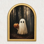Wheatwin Vintage Gold Arched Framed Spooky Halloween Wall Art by Wheatwin