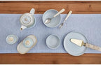 Solino Home 100% Pure Linen Table Runner Chambray Blue, Athena 14 x 90 in - Image 3