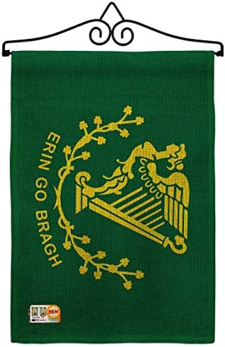 Erin go Bragh Garden Flag Set Wall Hanger Regional Nation International World Country Particular Area Small Decorative Gift Yard House Banner Double-Sided Made In USA 13 X 18.5 by Unknown