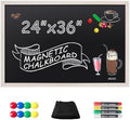 SELEAD Magnetic Chalkboard Words Sign - 24" x 36", White Wood Frame by SELEAD