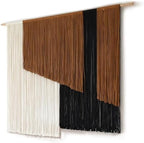Jakalin Macrame Wall Hanging, Dip Dye Fiber Yarn Art, Boho, 57"x43" - Image 6