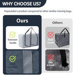 Moving Bags Heavy Duty Extra Large, Moving Boxes, Moving Supplies Essentials,Storage Bins with Lids, Plastic Packing Totes, Storage Bags for Clothes with Handles & Zippers(Grey, 8 Pack) - Image 4