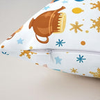 Erosebridal Hanukkah Theme Throw Pillow Covers Happy Festival Pillow Cases 24X24 Inch for Sofa Bed Couch,Cute Gnomes Cake Stars Decorative Cushion Covers Winter Snowflake 2Pcs - Image 4