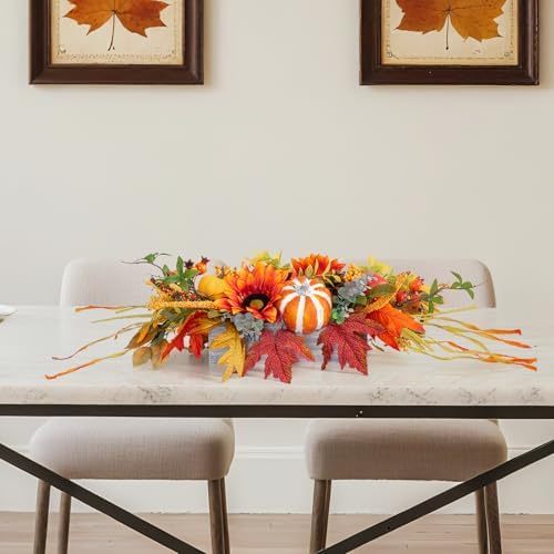 Fall Centerpieces for Tables 28" Fall Table Centerpiece for Dining Table - Image 6