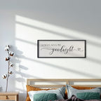 comurdyo Love Theme Always Kiss Me Goodnight Sign 32"×12" Black - Image 6