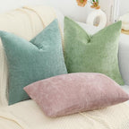 decorUhome Soft Chenille Sage Green Throw Pillow Covers 26X26 Set of 2 - Image 6