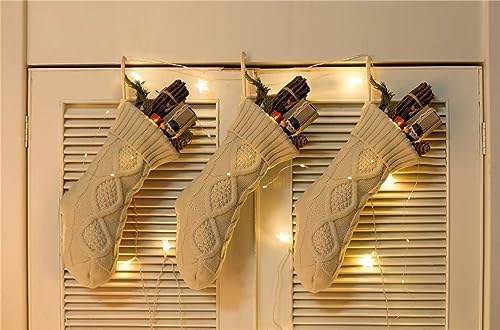 Fesciory Christmas Stockings 6 Pack, 14 Inch Cable Knit Xmas Decor - Image 6