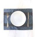 HeMiaor Gray Elegant Placemats for Dinner Table Set of 4 Bling Silver Shinning Diamond Sequins Place Mats Velvet for Wedding Decor Centerpiece by HeMiaor