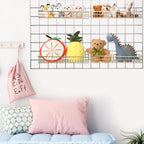 Blulu 4 Pcs Gold Metal Grid Wall Baskets with Hooks Grid Wall Shelves 15.75 x 3.94 x 1.97 Inches Hanging Wire Basket Multi Function Storage Organizer for Kitchen Organizing Display - Image 6