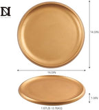 DN Decoration 14 Inch Large Gold Decorative Tray, Trays for Home Decor - Image 4