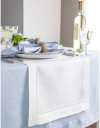 Solino Home 100% Pure Linen Table Runner White Hemstitch, 14 x 90 in - Image 2