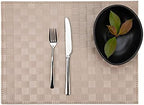 Restaurantware Rectangle Sand Woven Placemat, 16 x 12 in, 6 Pack - Image 6