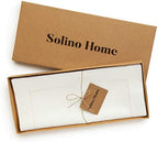 Solino Home 100% Pure Linen Dining Table Runner Ivory Hemstitch, 14 x 48 in - Image 6
