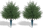 Artificial 2 Pack Norfolk Topiary Cedar Trees with Ground Spike by FEELTHENEWWORLD