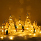 Christmas Decorations Indoor - 11 Pcs Ceramic Christmas Village Set by GLEEMORIA