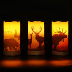 Homemory Christmas Real Wax Flameless LED Pillar Candles with Timer Remote - Image 4