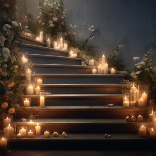 72 Pcs Pillar Candles and Glass, 3.4'' X 4.7", 7", 9.8", White - Image 6