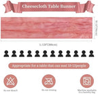 12 Pack Rose Cheesecloth Table Runner 35×120Inch Fall Boho Gauze Home Decor - Image 2