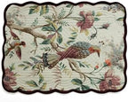 Espresso Feather - Luxury Handcrafted Placemats (Reversible) Cotton Quilted Fabric Machine Washable – Set of 6 – Elegant Home Decor – 14 x 19 inches - Bloom Collection - Image 6