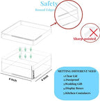 KissYou Acrylic Box Clear Boxes with Lids Small Display Box Plastic Square Cube Birthday Wedding Graduation Party Decoration Candy Box - Image 4
