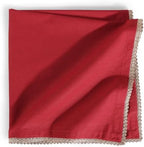 Lace Cloth Napkins, 100% Cotton, 12 Pack, 20x20 Inch, Tango Red/Golden - Image 6