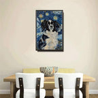 Metal Sign Vintage Tin Sign Papillon Dog Elegance Night Sky and Festive Cheer for Collector's Showcase Corrosion Resistant Aluminum 6×8 Inches with Metal Frame - Image 4