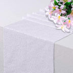 White Sequin Table Runner 6 Pack, 12''x72 Glitter Table Runner by WISPET
