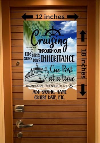 Personalized Custom Cruising Through Our Kids/sons/Girls/Boys Inheritance Magnetic Door Sign Banner, Large Ship Door Decoration for Stateroom, Vacation, Birthday, Anniversary, Holiday - Image 4