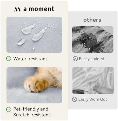 a moment Waterproof Throw Pillow Covers Set of 4,24x24 Inch Outdoor Stain Resistant Pet Friendly Pillowcases Cushion Covers for Patio Sofa and Living Room,Ocean Breeze - Image 2