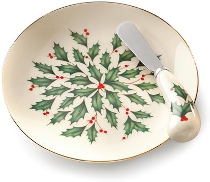 Lenox Hosting the Holidays Christmas Cheese Plate and Knife Set - Image 4