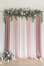 Ling's Moment 6.5FT Floral Garland, Wedding Arch Flowers, Dusty Rose - Image 2