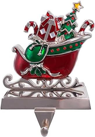 Kurt S. Adler 7.3-Inch Metal Sleigh Stocking Hanger - Image 2
