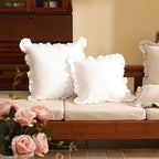 patdrea Vintage White Linen Throw Pillow Covers,Set of 2,22"x22"-Kubum - Image 7