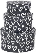 Sarah's Hat Boxes – White Heart Decorative Gift Box Set of 3 | Elegant Reusable Storage Boxes for Gifts, Keepsakes, Jewelry, or Special Items | Unique Printed Design by SarahsHatBoxes