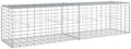 vidaxl Gabion Basket with Cover - Versatile Outdoor Decoration/Structure - Galvanized Iron - 78.7"x19.7"x19.7" - Silver by vidaXL