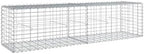vidaxl Gabion Basket with Cover - Versatile Outdoor Decoration/Structure - Galvanized Iron - 78.7"x19.7"x19.7" - Silver by vidaXL