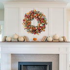 24 Inch Fall Wreath with Berries Eucalyptus for Front Door - Image 3
