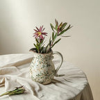Ceramic Flower Vase for Home Decor, Vintage Green Pitcher Vase 8 Inch - Image 4