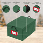 HOLDN’ STORAGE Christmas Ornament Storage Box with Dividers, Holds 72 Ornaments (3 Inch), Large Ball Storage Container with 3 Removable Trays, Durable and Portable - Green - Image 3