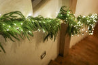 MISSPIN Christmas Garland with Lights, Real Touch Winter Pine Garland, Green Artificial Greenery Garland for Table, Mantle, Wall, Indoor, Outdoor Christmas Decorations - Image 6