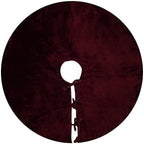 Sophia-Art Christmas Tree Skirt, Luxury Velvet Plush Skirt, Xmas Decoration Holiday Party Décor, Soft Velvet Home Décor Merry Christmas Party Christmas Tree Decorations (Maroon,48 Inch) by Sophia-Art