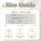 3Pcs Floral Cheesecloth Table Runner, Ivory White Table Runner 10Ft - Image 7