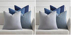 MIULEE Blue Decorative Pillow Covers 18x18 Inch Set of 4 Boho Western Farmhouse Home Decor Couch Throw Pillows Summer Coastal Corduroy Pillowcases Industrial for Sofa Living Room Bed (Pack of 2) by MIULEE