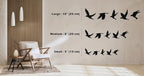 Birds Metal Wall Decor Set of 5, Minimalist Bird Flock Wall Art, Metal Garden Decorations, Home Decor, Modern Home Decoration, Birds Sign for Living Room, Birds Wall Hangings for Office, Bird Art (Gold, 8" / 20 cm - MEDIUM) - Image 2