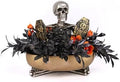 Halloween Decor Skull Table Centerpiece - Halloween Skull Bowl Decoraiton for Home Indoor Room Table Shelf Mantel - Resin Statue, 8 Inch Wide by LushNook